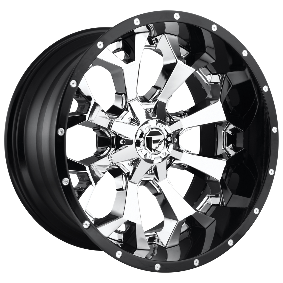 Fuel 1PC D246 ASSAULT 22x12 ET-44 6x135/5.5 Chrome w/ Gloss Black Lip