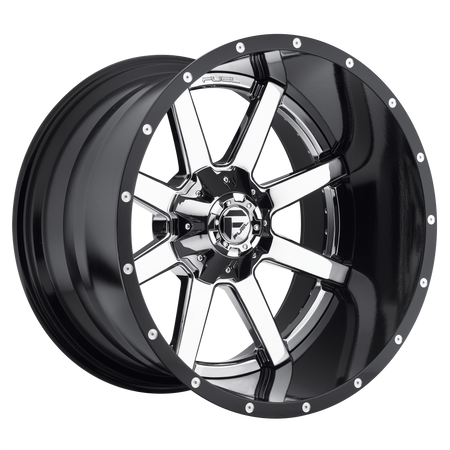 Fuel 1PC D260 MAVERICK 22x12 ET-44 5x139.7/150 Chrome w/ Gloss Black Lip