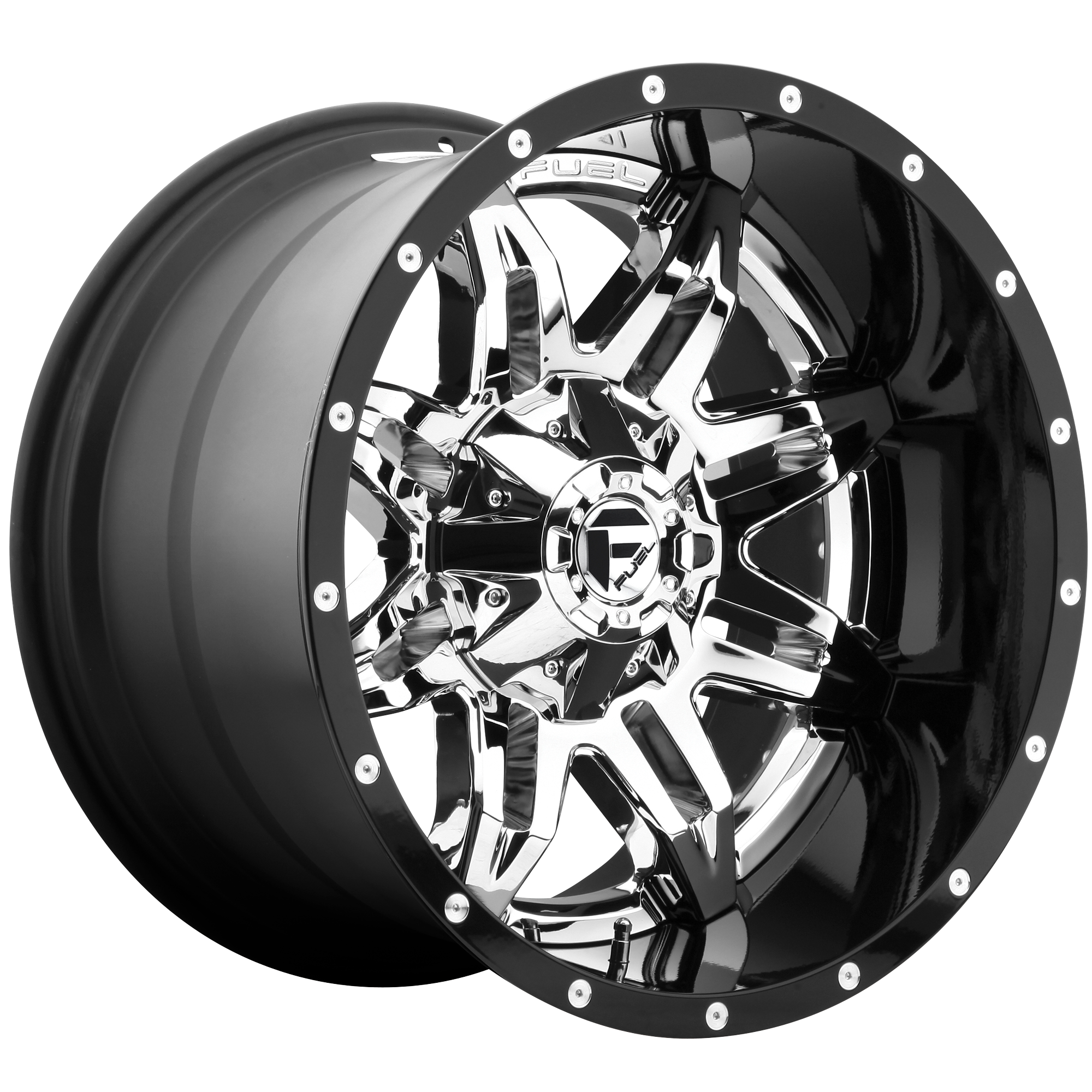 Fuel 1PC D266 LETHAL 20x10 ET-19 8x170 Chrome w/ Gloss Black Lip