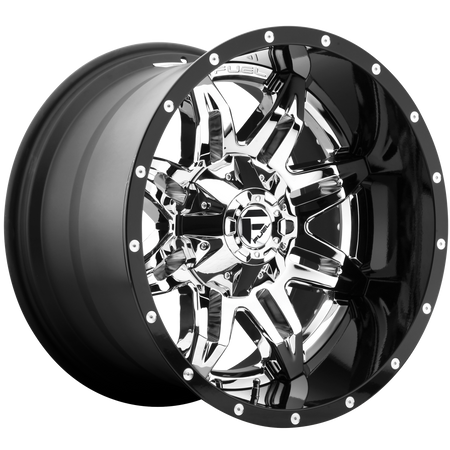 Fuel 1PC D266 LETHAL 20x10 ET-19 8x170 Chrome w/ Gloss Black Lip