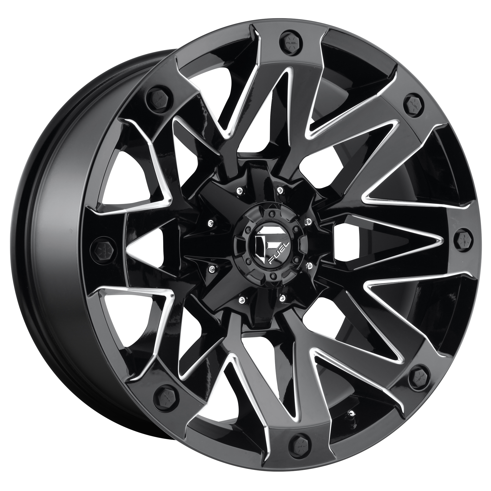 Fuel 1PC D555 AMBUSH 20x9 ET1 6x139.7 Gloss Black Milled