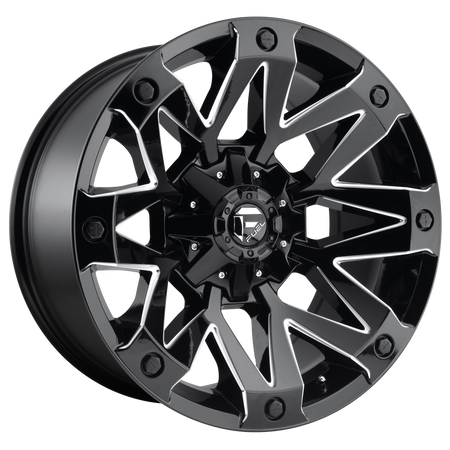 Fuel 1PC D555 AMBUSH 20x9 ET1 6x139.7 Gloss Black Milled