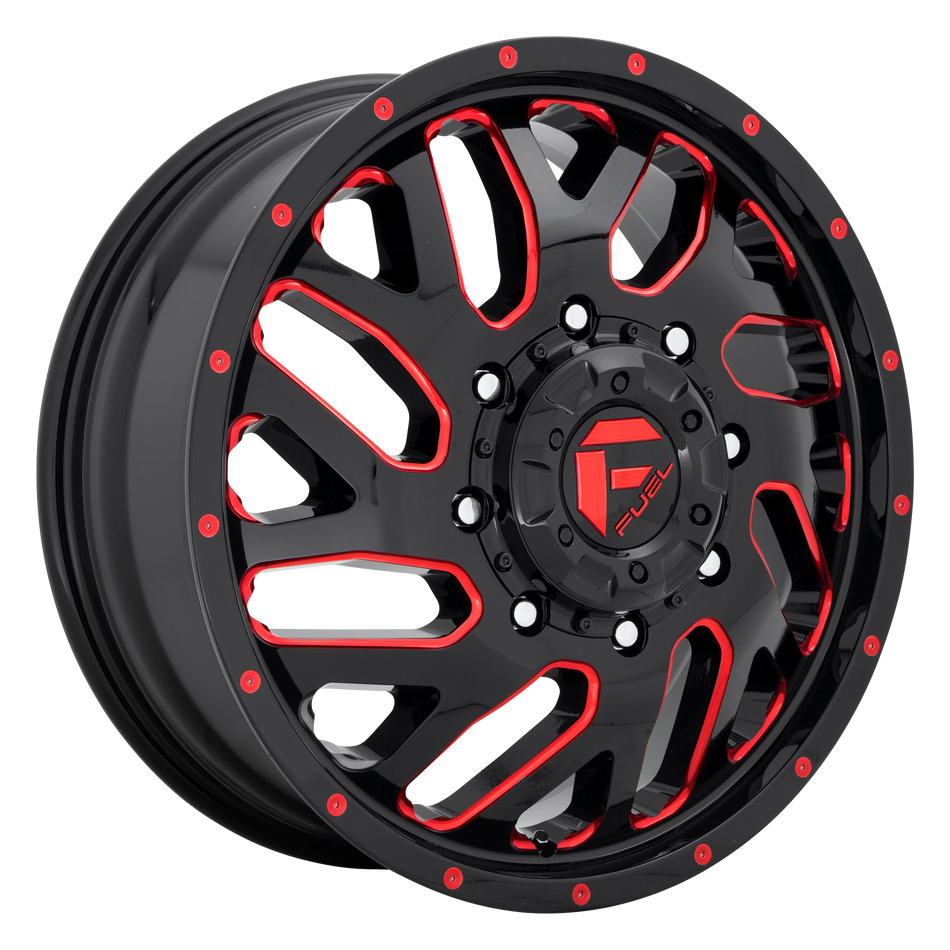Fuel UTV D656 TRITON UTV 20x7 ET13 4x137 Gloss Black w/ Red Tint