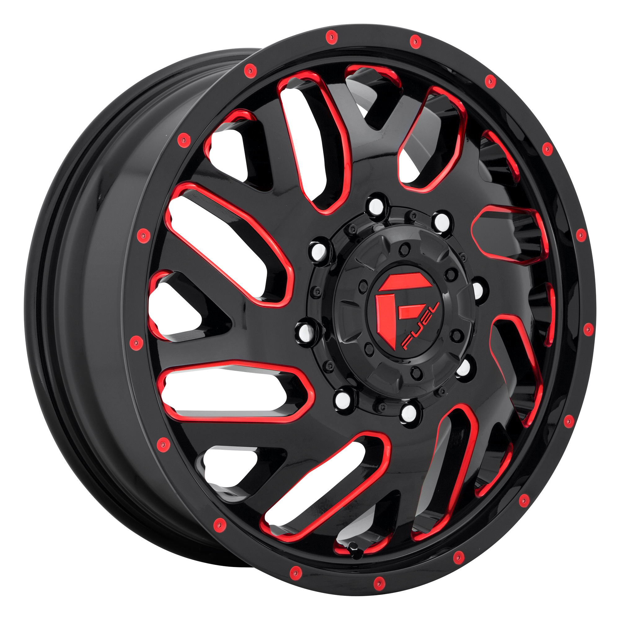 Fuel UTV D656 TRITON UTV 22x7 ET13 4x137 Gloss Black w/ Red Tint