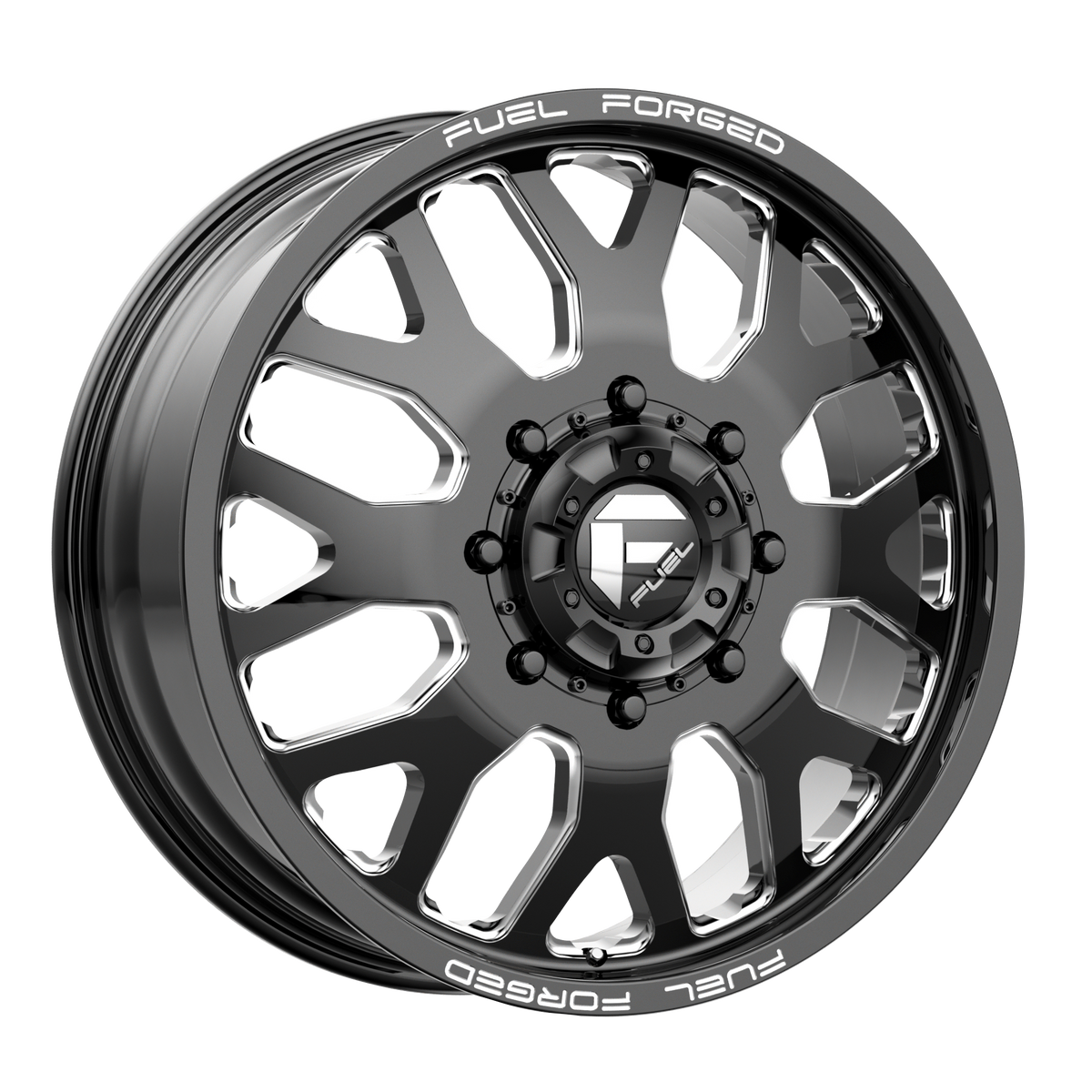 Fuel Mono DE19 FF19D 24x8.25 ET105 8x210 Gloss Black Milled