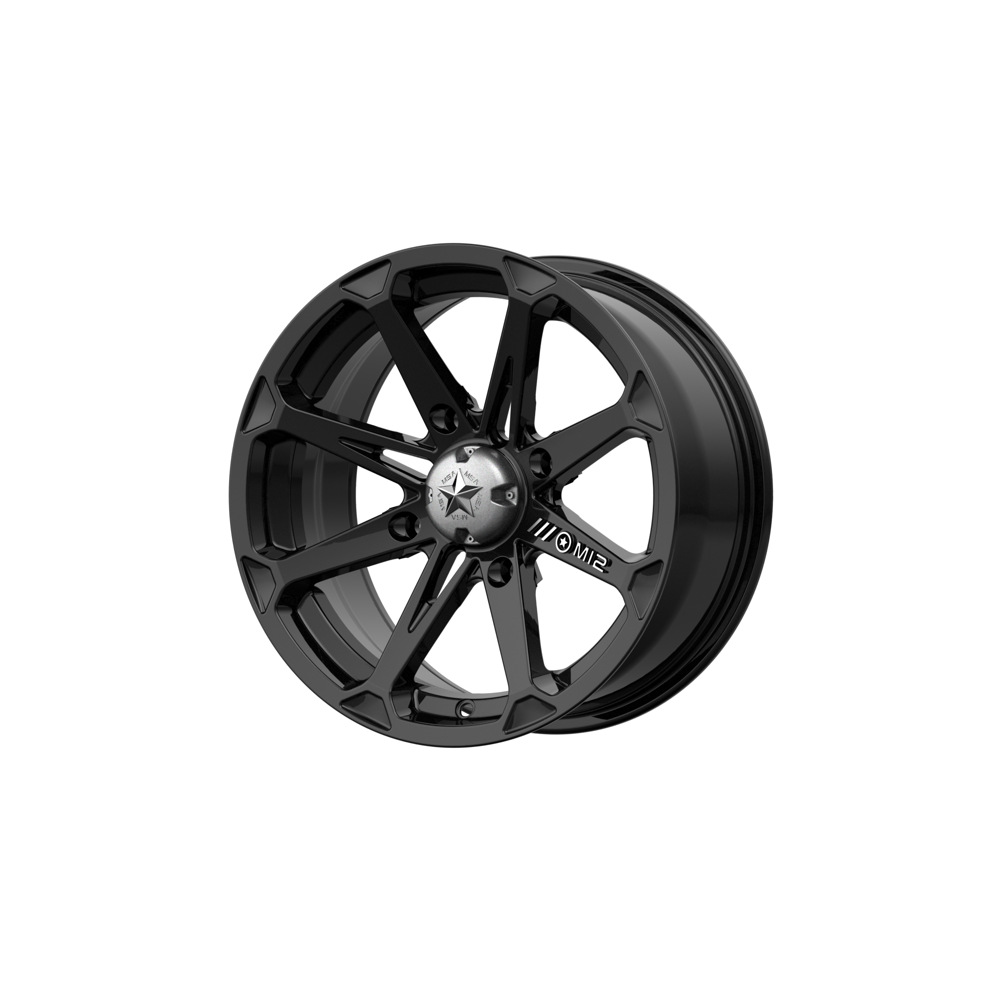 MSA Offroad Wheels M12 DIESEL UTV 20x7 ET10 4x137 Gloss Black