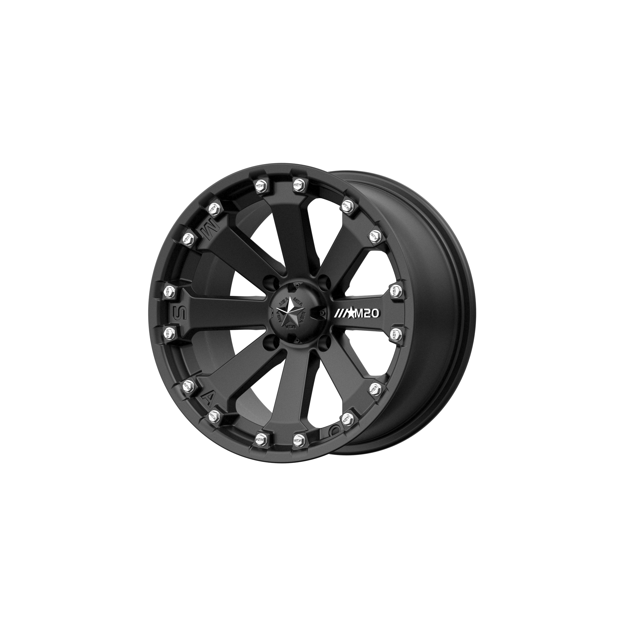 MSA Offroad Wheels M20 KORE UTV 14x7 ET0 4x156 Matte Black