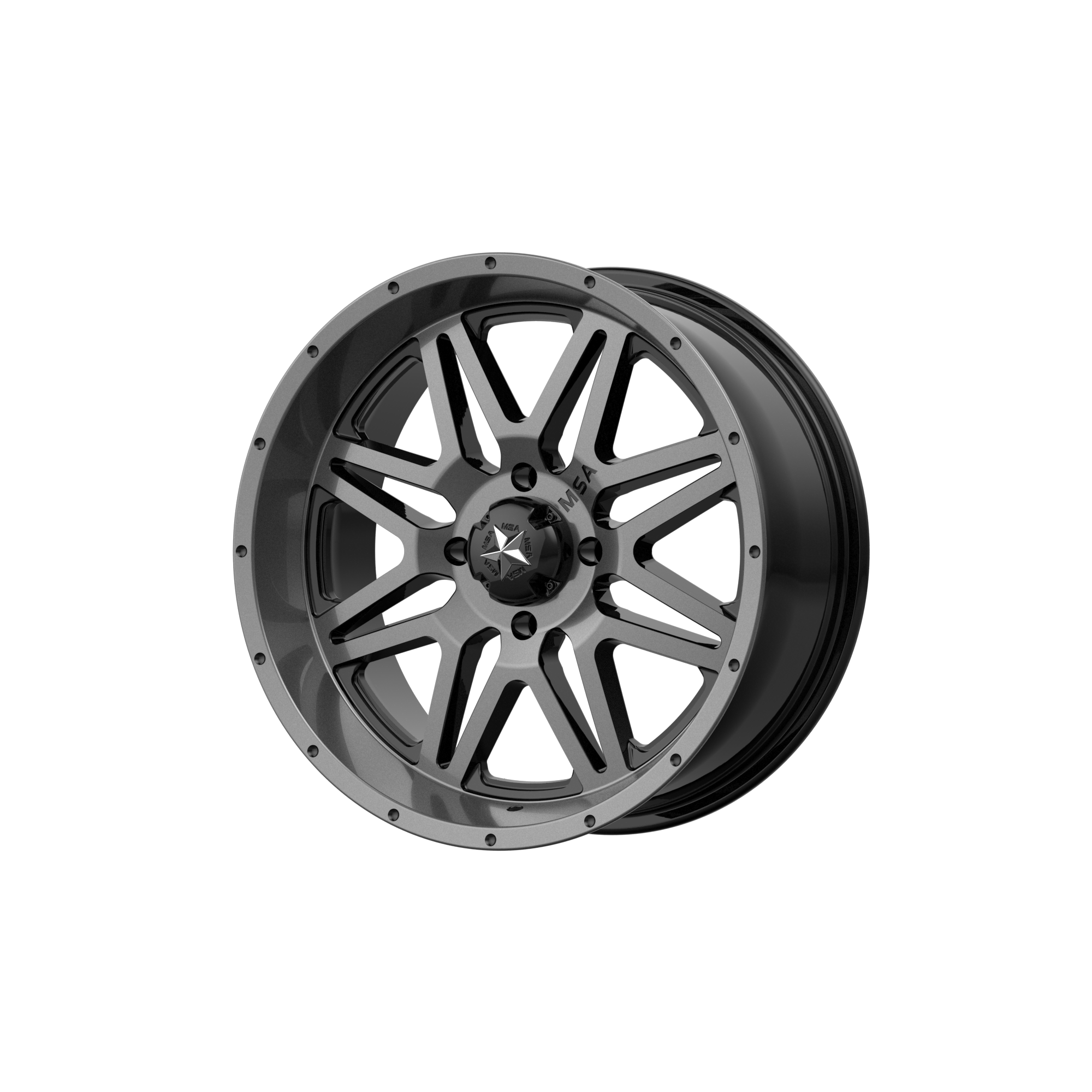 MSA Offroad Wheels M26 VIBE UTV 14x7 ET0 4x137 Dark Tint