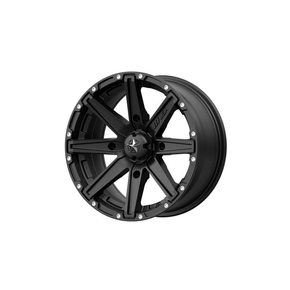 MSA Offroad Wheels M33 CLUTCH UTV 12x7 ET10 4x156 Satin Black