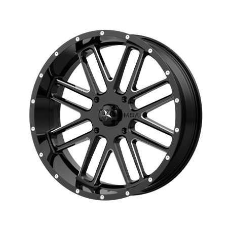 MSA Offroad Wheels M35 BANDIT UTV 22x7 ET0 4x137 Gloss Black Milled