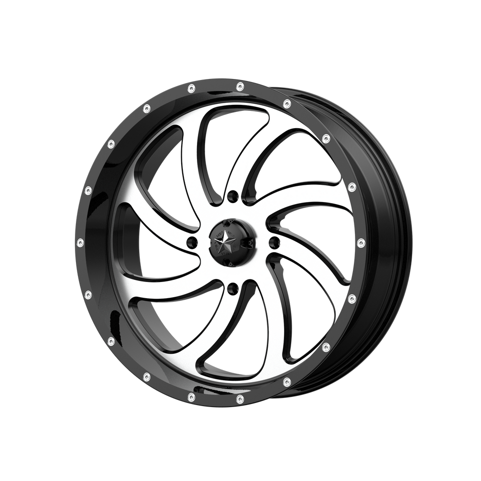 MSA Offroad Wheels M36 SWITCH UTV 18x7 ET0 4x137 Machined Gloss Black