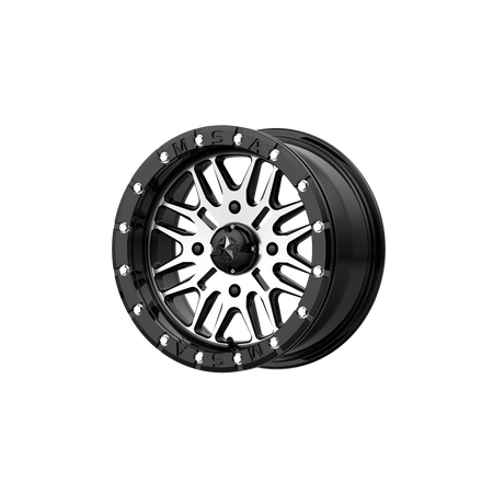 MSA Offroad Wheels M37 BRUTE UTV BEADLOCK 18x7 ET10 4x156 Gloss Black Machined