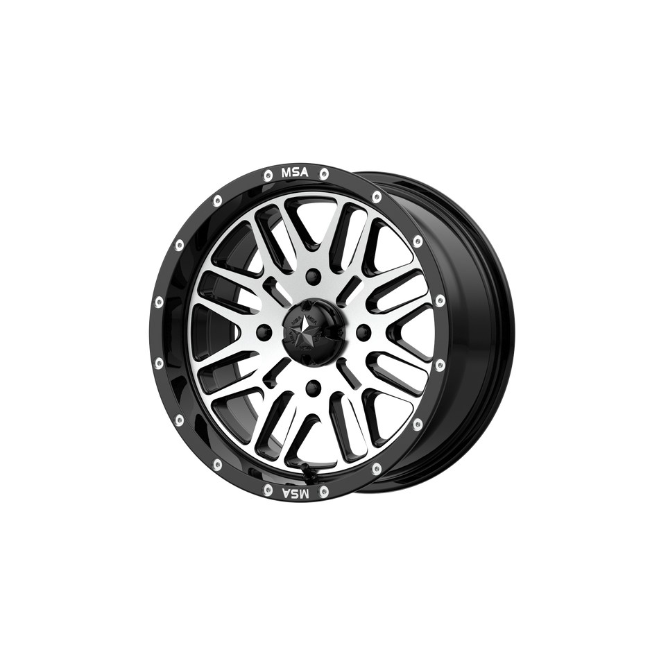 MSA Offroad Wheels M38 BRUTE UTV 14x7 ET10 4x156 Gloss Black Machined
