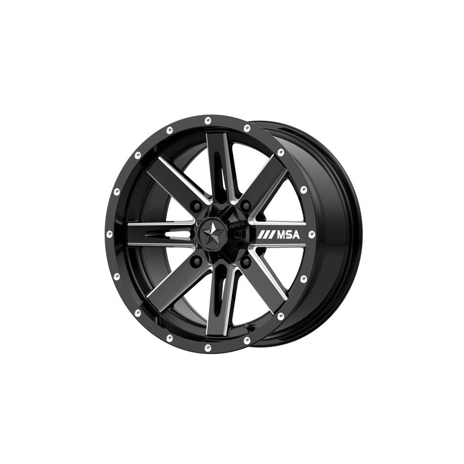 MSA Offroad Wheels M41 BOXER UTV 18x7 ET10 4x137 Gloss Black Milled