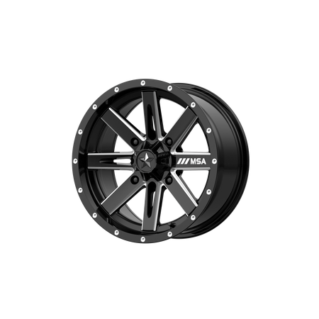 MSA Offroad Wheels M41 BOXER UTV 14x7 ET10 4x156 Gloss Black Milled