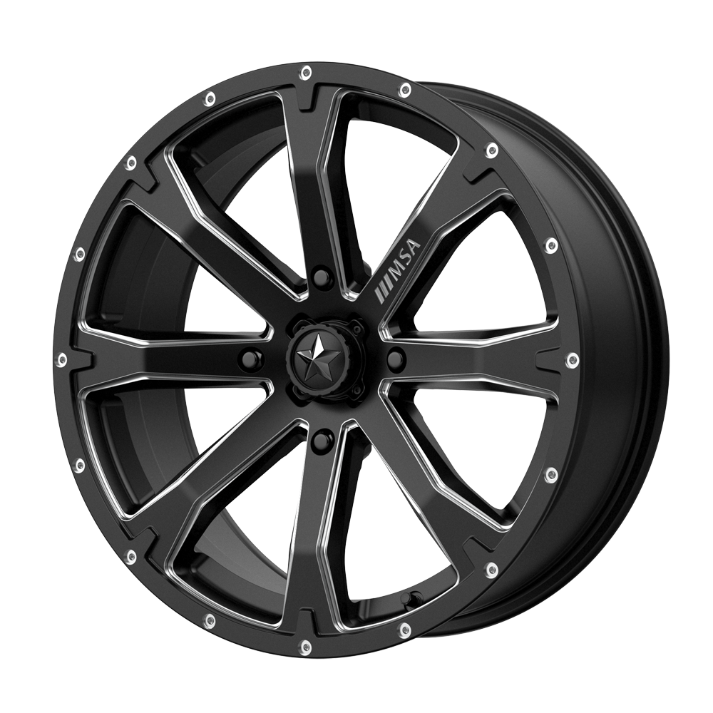 MSA Offroad Wheels M42 BOUNTY UTV 15x7 ET10 4x156 Satin Black Milled