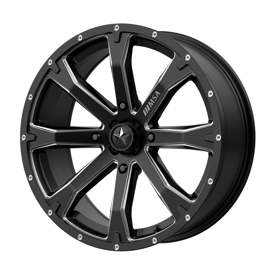 MSA Offroad Wheels M42 BOUNTY UTV 15x7 ET10 4x156 Satin Black Milled