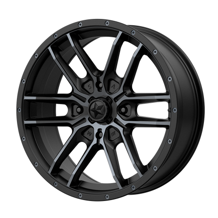 MSA Offroad Wheels M43 FANG UTV 15x7 ET10 4x156 Satin Black w/ Titanium Tint