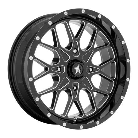MSA Offroad Wheels M45 PORTAL UTV 15x7 ET10 4x156 Gloss Black Milled