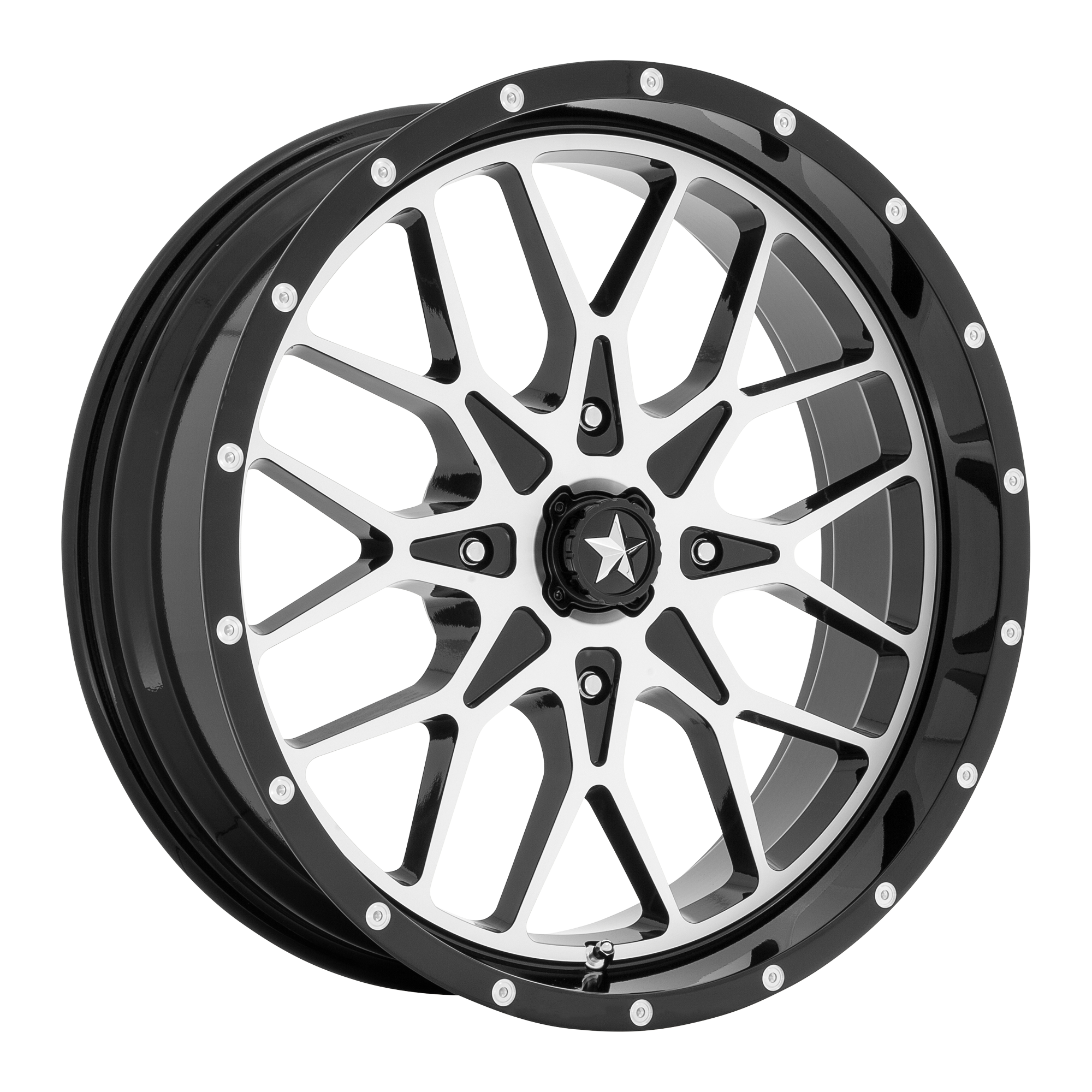 MSA Offroad Wheels M45 PORTAL UTV 16x7 ET10 4x137 Gloss Black Machined