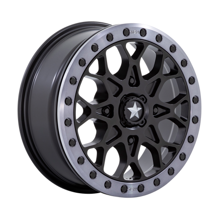 MSA Offroad Wheels M48 PORTAL UTV BEADLOCK 15x6 ET38 4x137 Satin Black w/ Gray Tint Ring