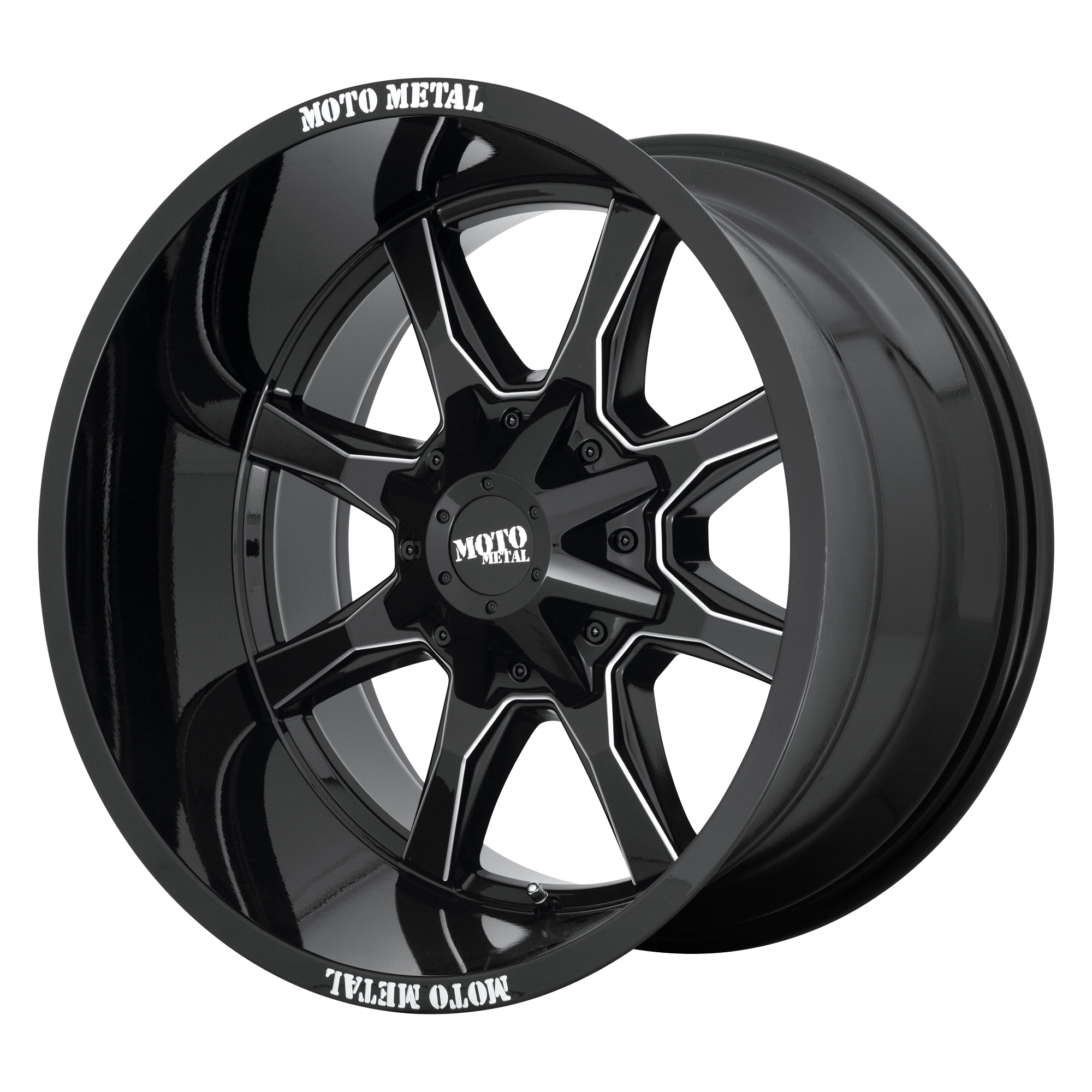 Moto Metal MO970 20x10 ET12 8x170 Gloss Black w/ Milled Spoke & Lip