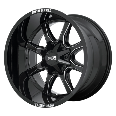 Moto Metal MO970 20x10 ET12 8x170 Gloss Black w/ Milled Spoke & Lip