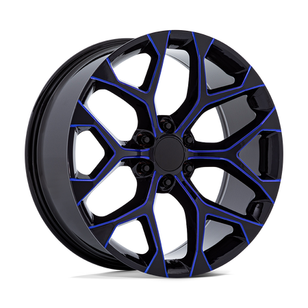 Performance Replicas PR176 26x10 ET24 6x139.7 Gloss Black Machined w/ Blue Milled