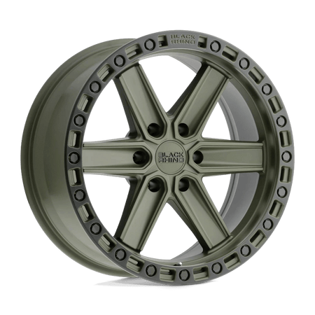 Black Rhino Hard Alloys HENDERSON 17x9 ET0 6x135 Olive Drab Green w/ Black Ring