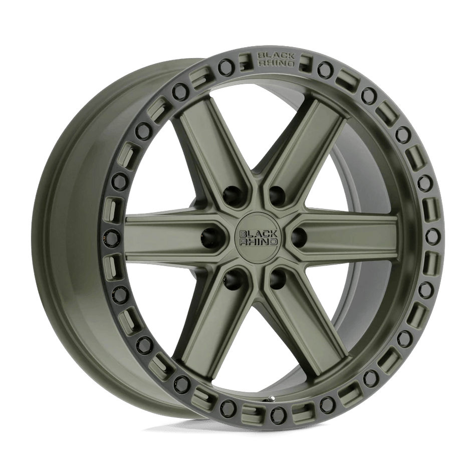 Black Rhino Hard Alloys HENDERSON 17x9 ET0 6x135 Olive Drab Green w/ Black Ring
