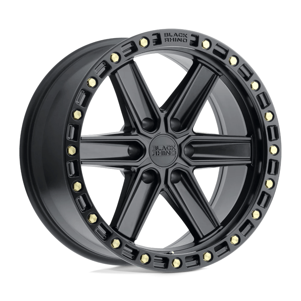 Black Rhino Hard Alloys HENDERSON 20x9.5 ET-18 6x139.7 Matte Black w/ Brass Bolts