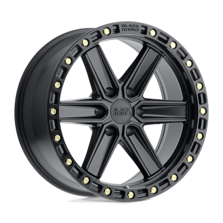 Black Rhino Hard Alloys HENDERSON 20x9.5 ET-18 6x139.7 Matte Black w/ Brass Bolts