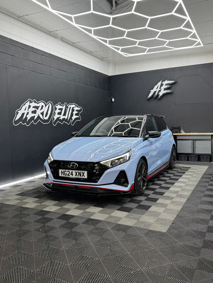 Hyundai i20N front three-quarter after full bodykit fitted