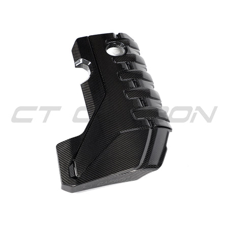 AUDI RS3 8Y 2020+ CARBON FIBRE ENGINE COVER-Accessories-CT CARBON-CT Carbon - High-quality carbon fiber and gloss black aerodynamic parts for premium sports and luxury vehicles.