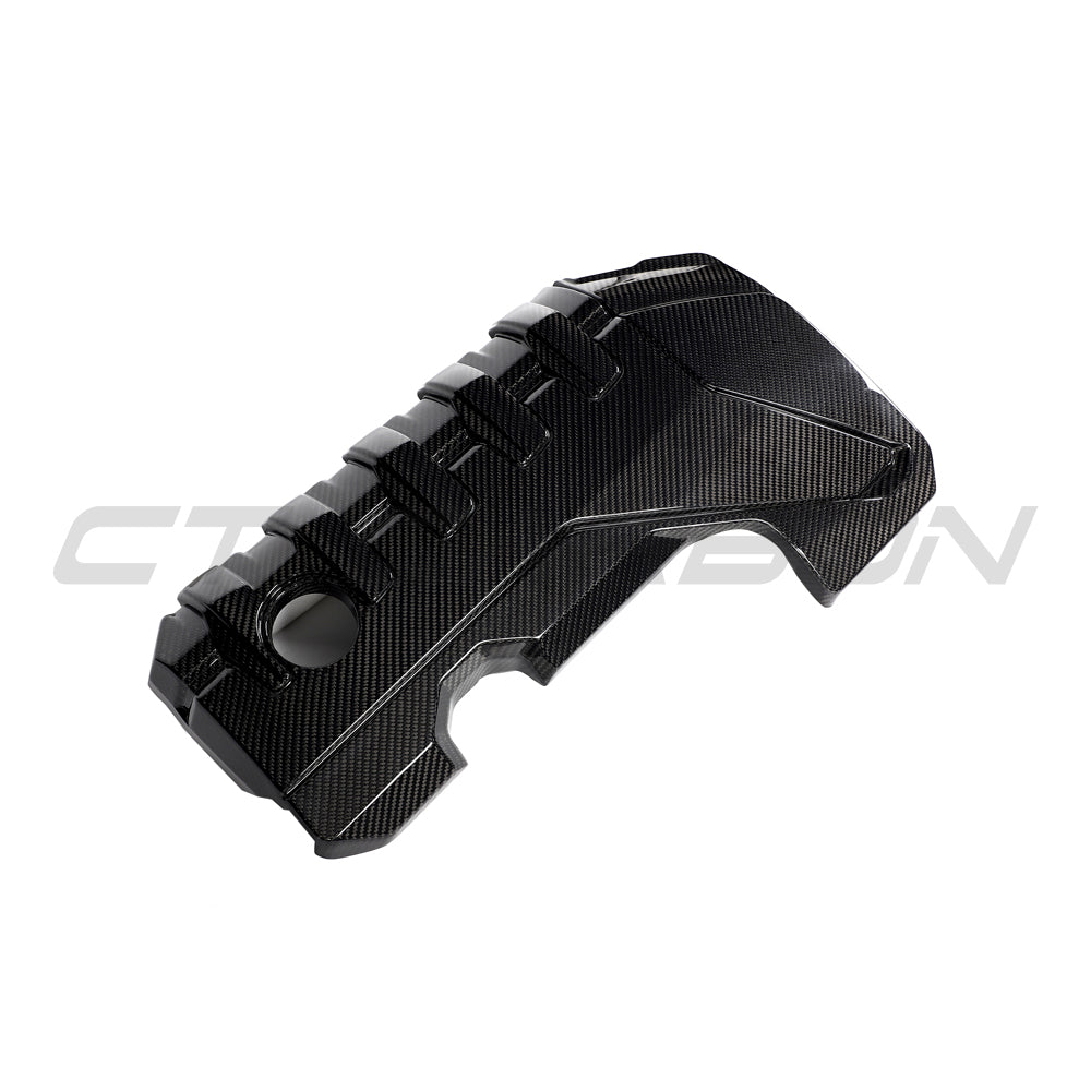 AUDI RS3 8Y 2020+ CARBON FIBRE ENGINE COVER-Accessories-CT CARBON-CT Carbon - High-quality carbon fiber and gloss black aerodynamic parts for premium sports and luxury vehicles.