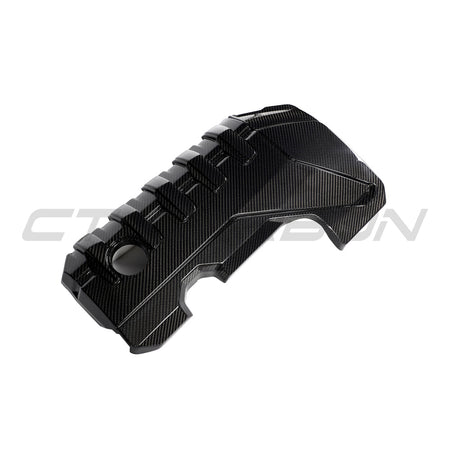 AUDI RS3 8Y 2020+ CARBON FIBRE ENGINE COVER-Accessories-CT CARBON-CT Carbon - High-quality carbon fiber and gloss black aerodynamic parts for premium sports and luxury vehicles.