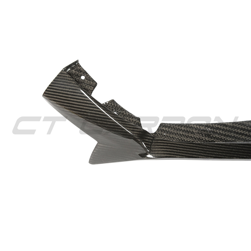 BMW F95 X5M 2023+ (LCI) CARBON FIBRE SPLITTER - MP SPLITTER-Splitter-CT CARBON-CT Carbon - High-quality carbon fiber and gloss black aerodynamic parts for premium sports and luxury vehicles.