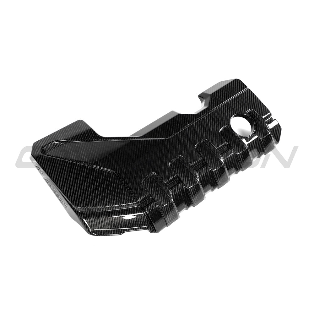 AUDI RS3 8Y 2020+ CARBON FIBRE ENGINE COVER-Accessories-CT CARBON-CT Carbon - High-quality carbon fiber and gloss black aerodynamic parts for premium sports and luxury vehicles.