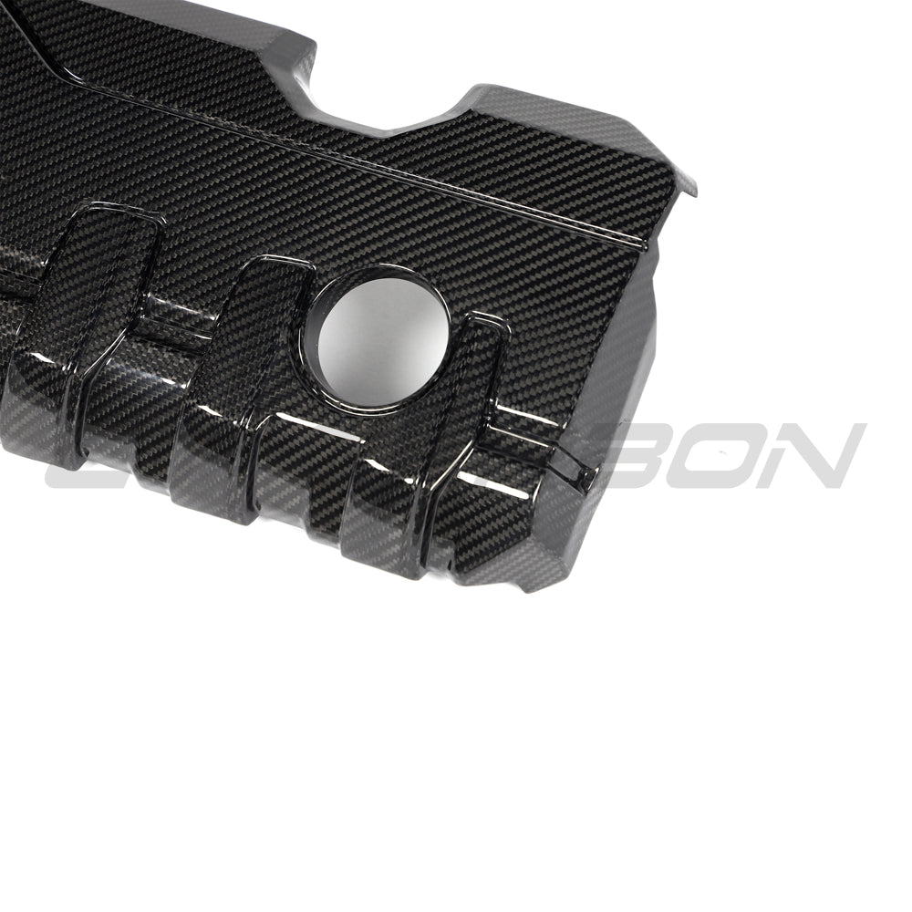 AUDI RS3 8Y 2020+ CARBON FIBRE ENGINE COVER-Accessories-CT CARBON-CT Carbon - High-quality carbon fiber and gloss black aerodynamic parts for premium sports and luxury vehicles.