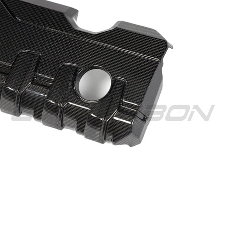 AUDI RS3 8Y 2020+ CARBON FIBRE ENGINE COVER-Accessories-CT CARBON-CT Carbon - High-quality carbon fiber and gloss black aerodynamic parts for premium sports and luxury vehicles.