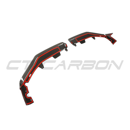 BMW F95 X5M 2023+ (LCI) CARBON FIBRE SPLITTER - MP SPLITTER-Splitter-CT CARBON-CT Carbon - High-quality carbon fiber and gloss black aerodynamic parts for premium sports and luxury vehicles.