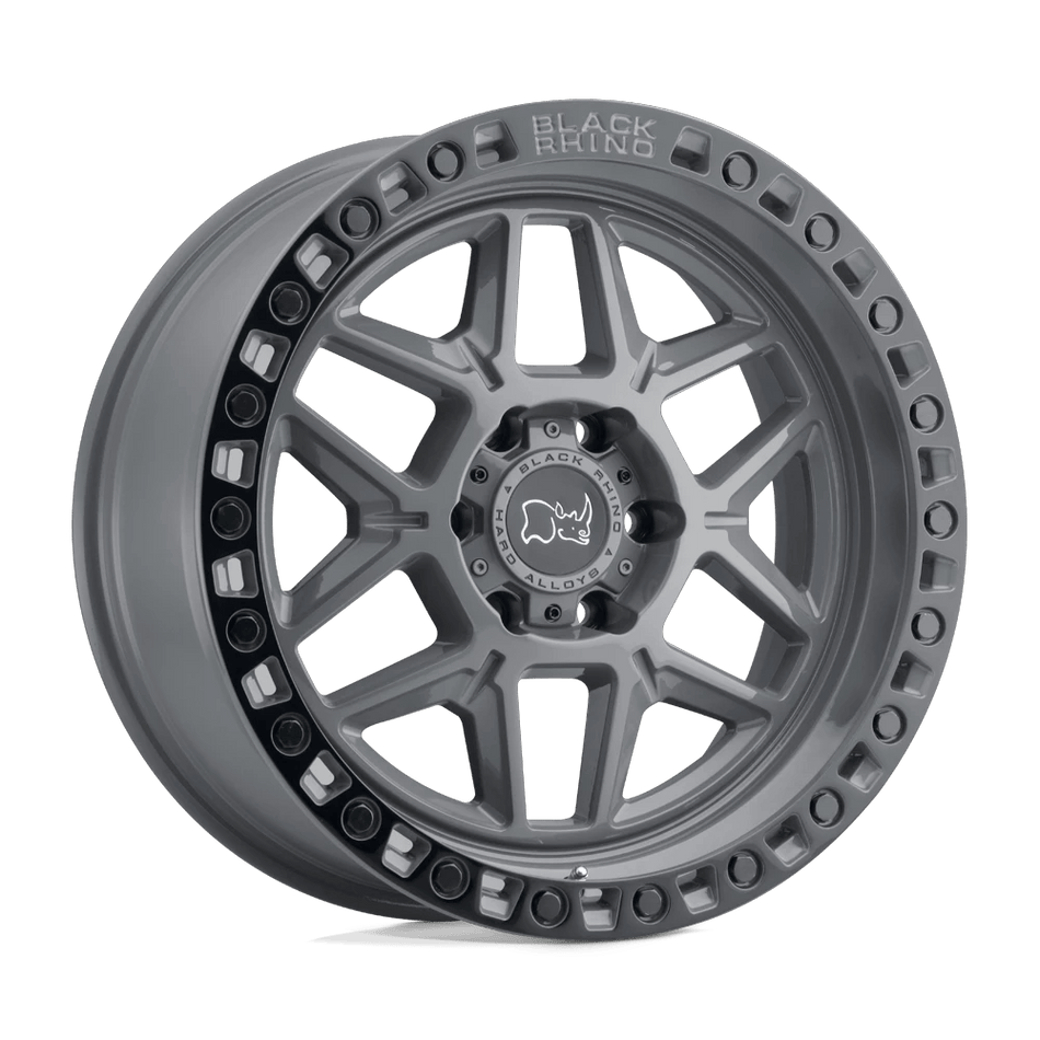 Black Rhino Hard Alloys KELSO 20x9 ET0 5x139.7 Battleship Gray w/ Black Ring