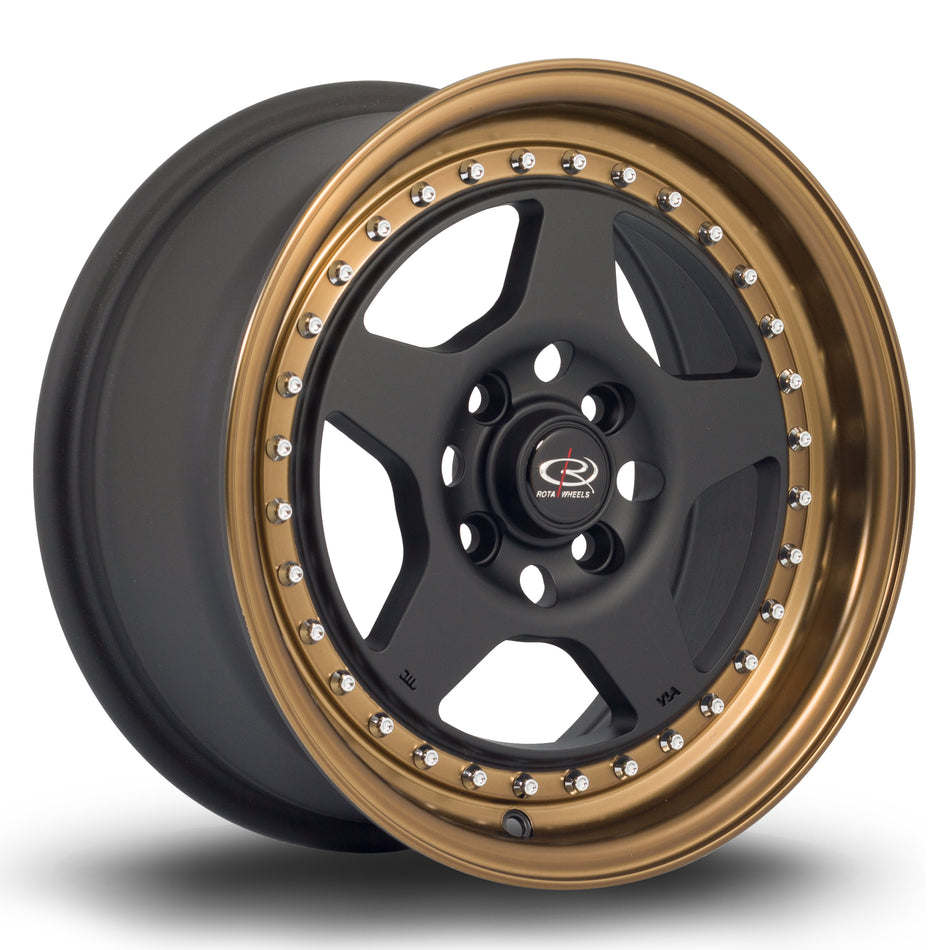 Rota Kyusha 15x7 ET38 4x100 FBlackSBronzeLip