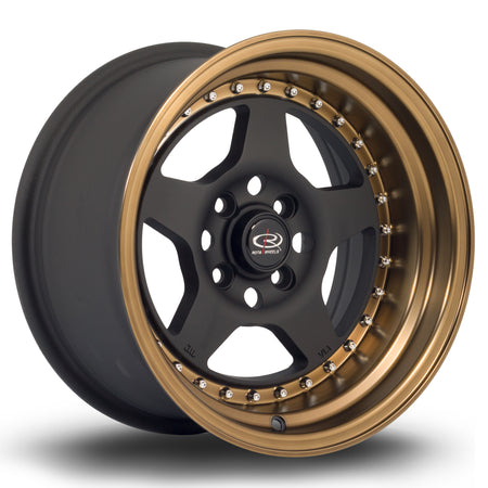 Rota Kyusha 15x8 ET0 4x114.3 FBlackSBronzeLip