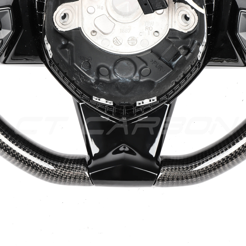 LAMBORGHINI AVENTADOR CARBON FIBRE / ALCANTARA FLAT BOTTOM CUSTOM STEERING WHEEL