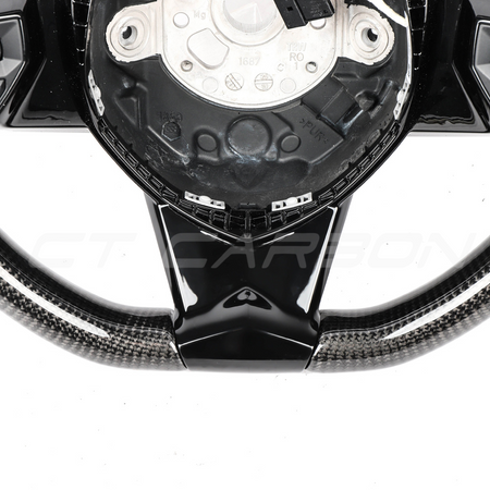 LAMBORGHINI AVENTADOR CARBON FIBRE / ALCANTARA FLAT BOTTOM CUSTOM STEERING WHEEL