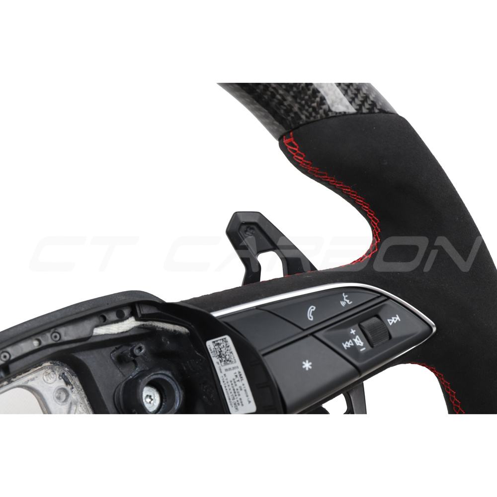 LAMBORGHINI URUS CARBON FIBRE / ALCANTARA FLAT BOTTOM CUSTOM STEERING WHEEL