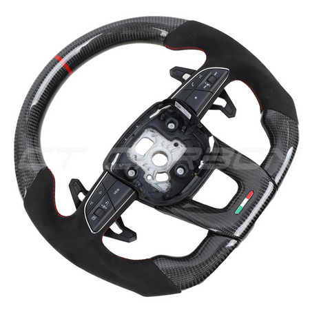 LAMBORGHINI URUS CARBON FIBRE / ALCANTARA FLAT BOTTOM CUSTOM STEERING WHEEL