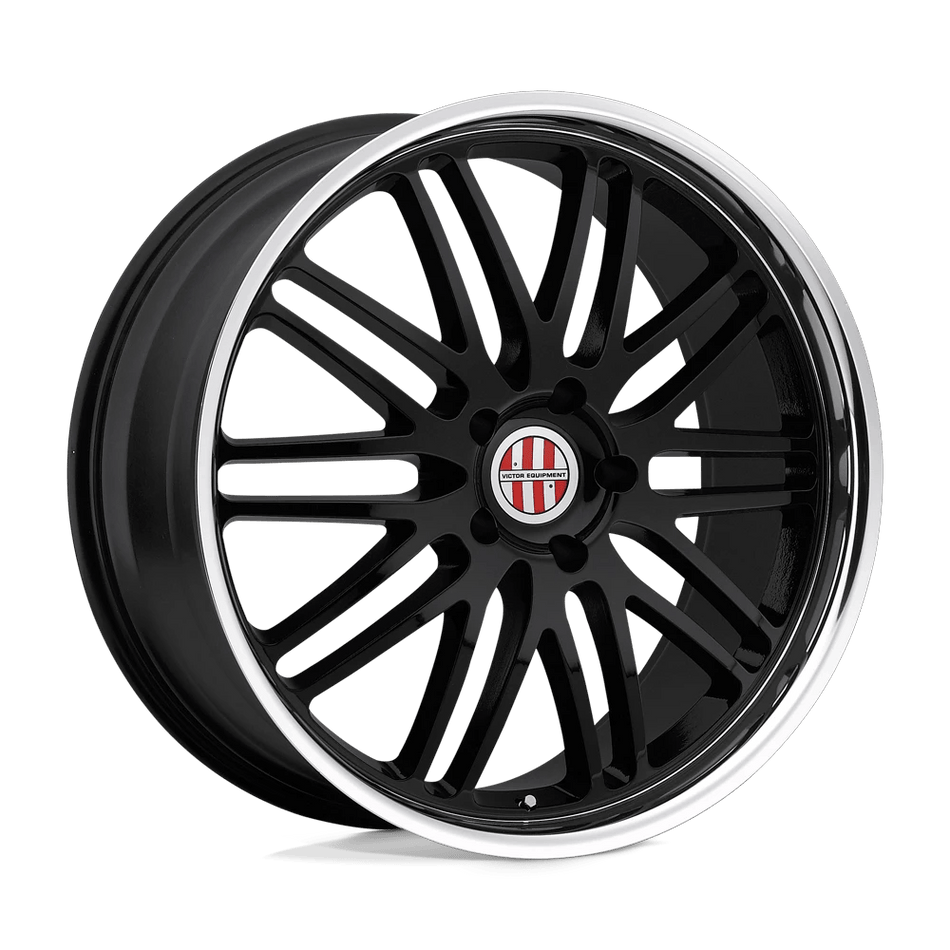 Victor Equipment LEMANS 19x11 ET36 5x130 Gloss Black w/ Mirror Cut Lip