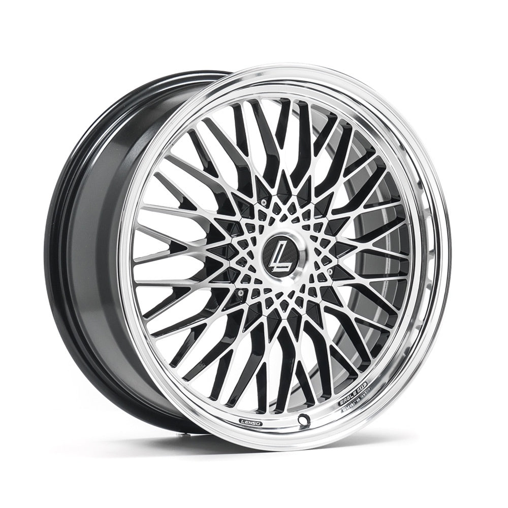 LENSO EAGLE 3 17x7.5 ET35 4x108 Gloss Black & Polished